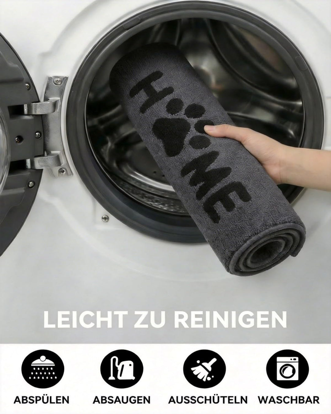 80x120cm Schmutzfangmatte Fussmatte für Innenbereich, rutschfeste Türmatte Waschbar aus Mikrofaser m