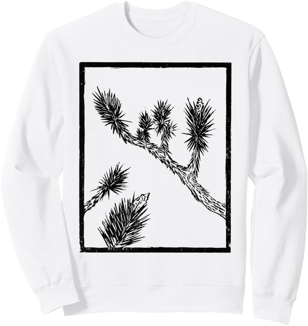 Joshua Tree Linocut Print – schwarze Tinte Sweatshirt