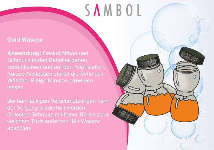 Sambol - Gold Schmuck Wäsche (200 ml) Goldschmuck Wäsche, Schmuckreiniger, Reinigungswäsche, Goldpfl