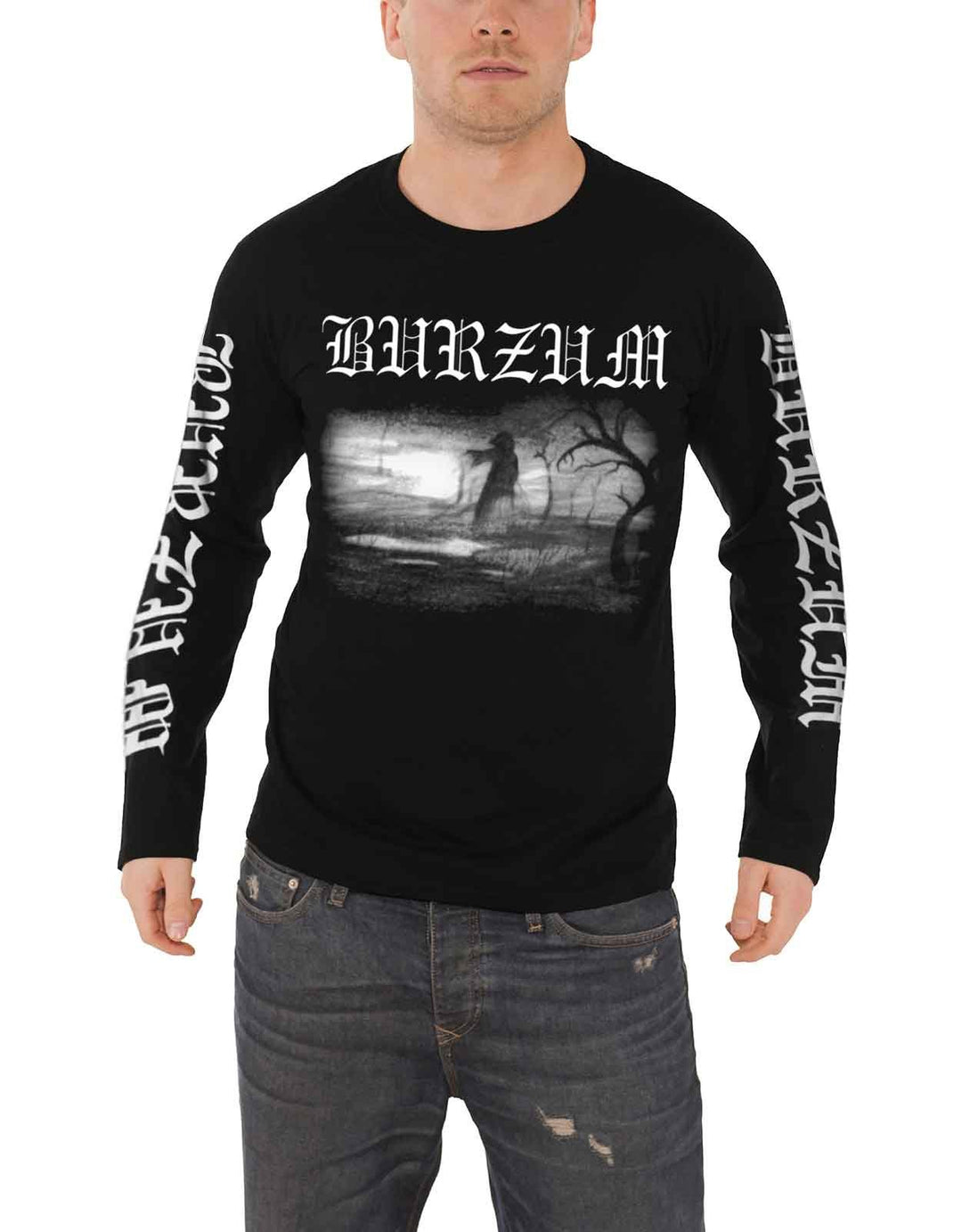 Burzum T Shirt Aske 2013 Band Logo Nue offiziell Herren Schwarz Long Sleeve