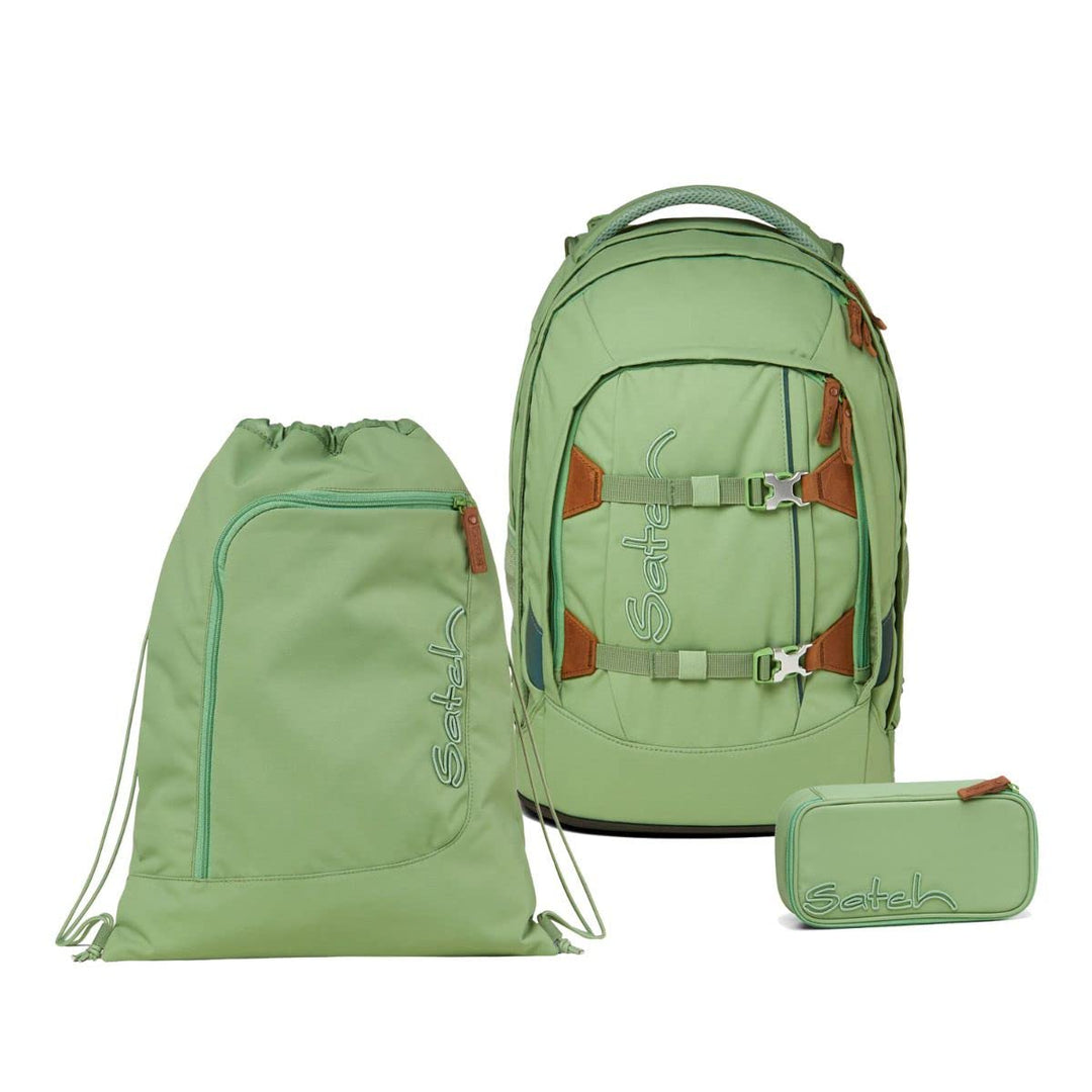 Satch Pack Schulrucksack Set 3tlg. mit Schlamperbox und Sportbeutel (Nordic Jade Green)