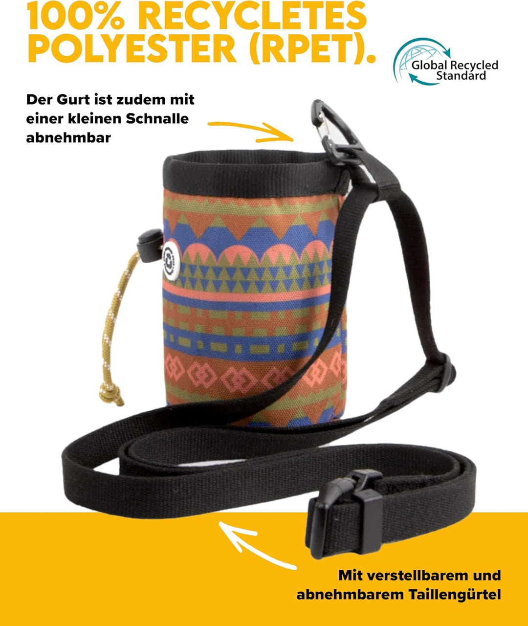 Woolly Wolf Nightless Night Snack Bag - Nachhaltige Leckerlitasche für Hunde aus recyceltem Material