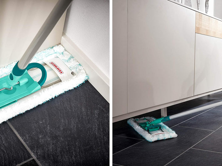 Leifheit Bodenwischer Profi XL mit 2 Wischbezügen, 1x Mikrofaser Bezug für alle glatten Böden und 1x