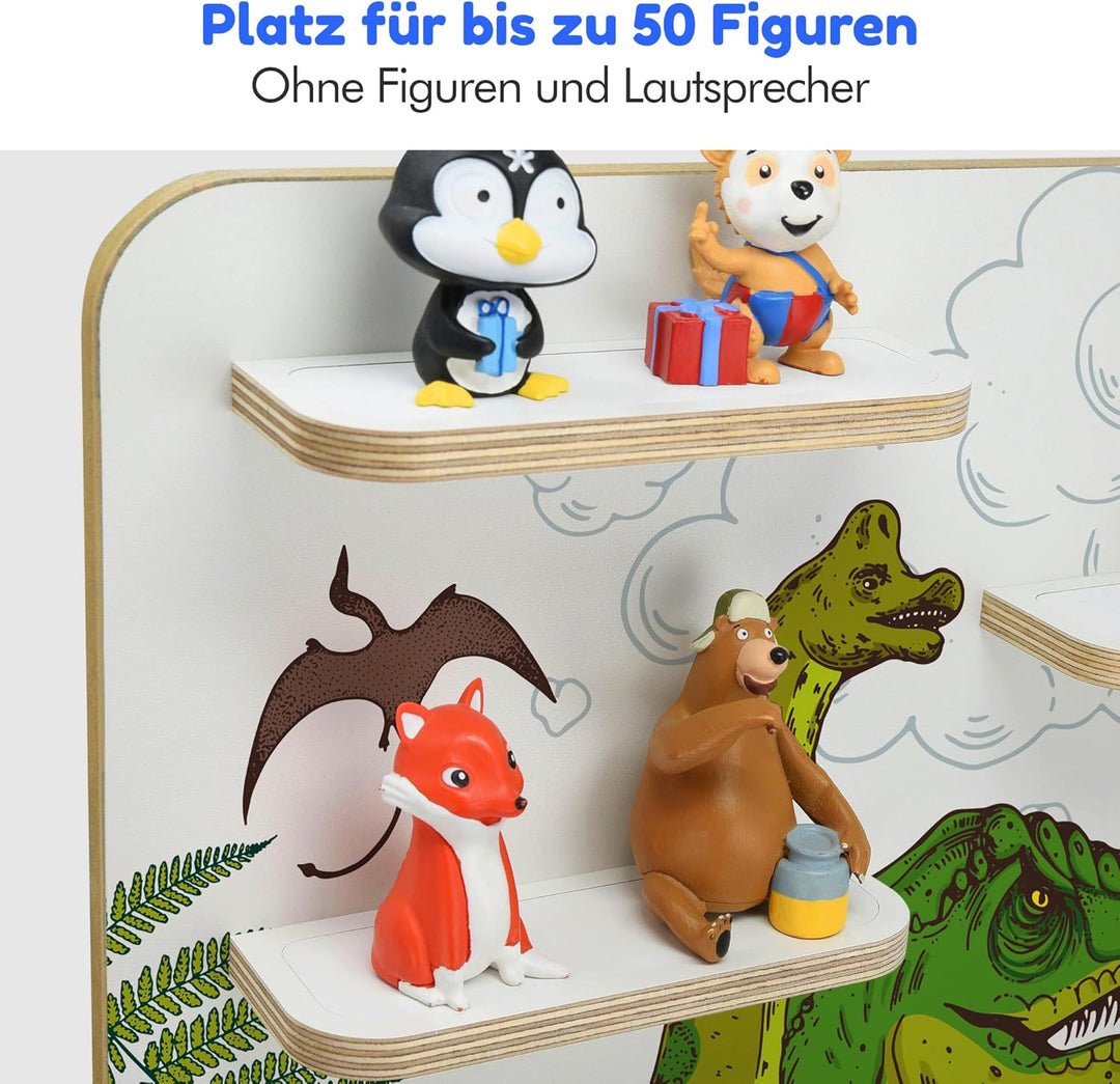 stadtecken Holzregal passend für Toniebox 2 I Geeignet für ca. 50 Tonies I Perfekte Aufbewahrung im