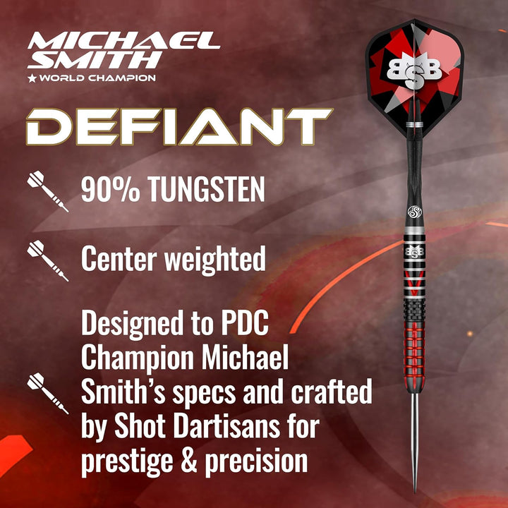 Shot! Steel Darts Michael Smith Bully Boy Defiant 90% Tungsten Steeltip Darts Steeldart Hochwertige