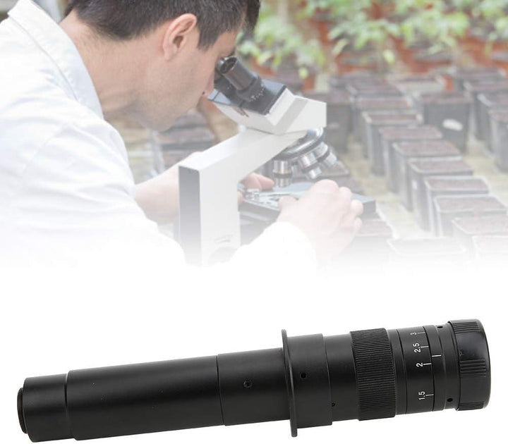 Topyond C-Mount-Objektiv, ABS, 300-fach Verstellbares 25-mm-Zoom-C-Mount-Objektiv, 0.7- Bis 4.5-fach