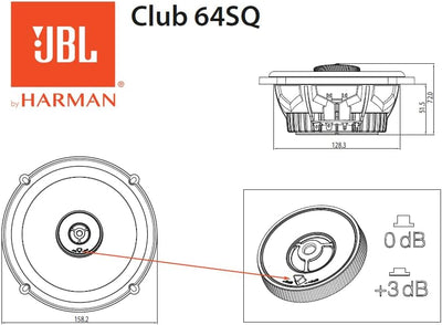 JBL Club 64SQ Gen 3-165mm Auto Lautsprecher Set von Harman Kardon in High-End Sound Qualität für das