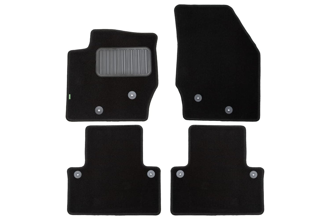 Passgenaue Textile Fussmatten KLEVER Designed für Volvo XC90 at 2002-2015, SUV., 4 TLG.