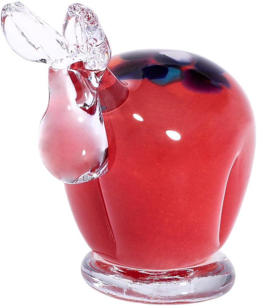 CRISTALICA Glasfigur Elch rot 12cm