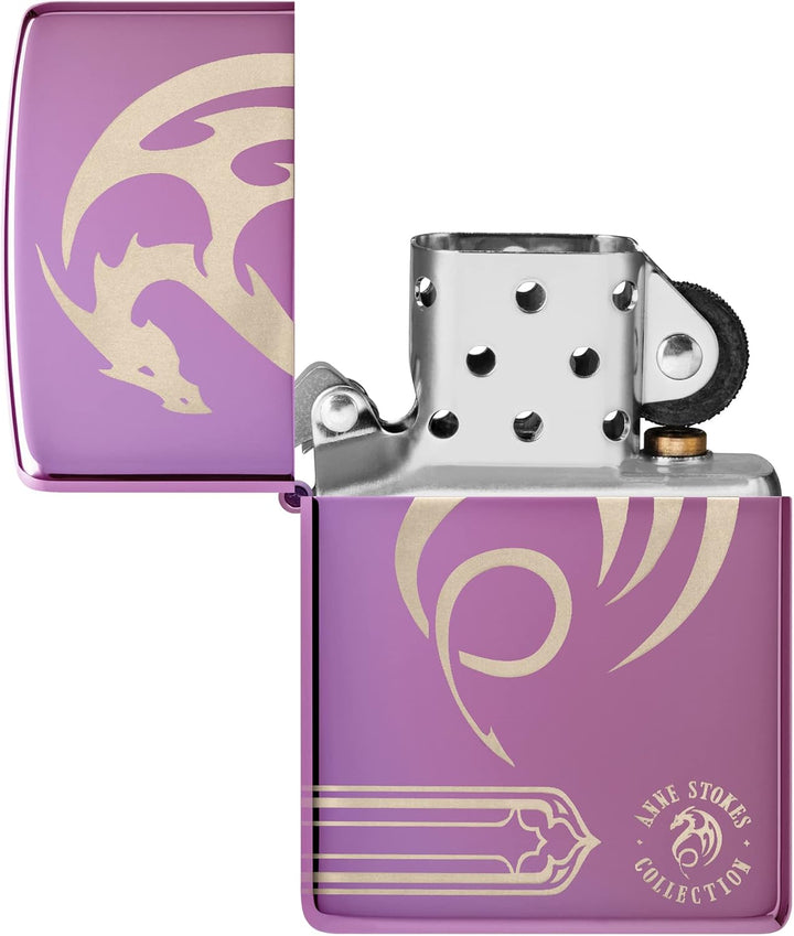 Zippo Dragon Feuerzeuge Farbig High Polish Purple - Dragon, Farbig High Polish Purple - Dragon