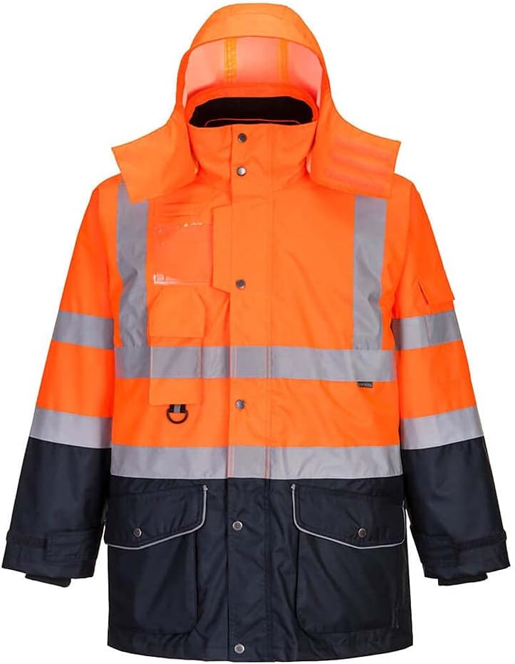 Hi-Vis 7in1 Contrast Jacket - Color: OrNa - Talla: Small S orange, S orange