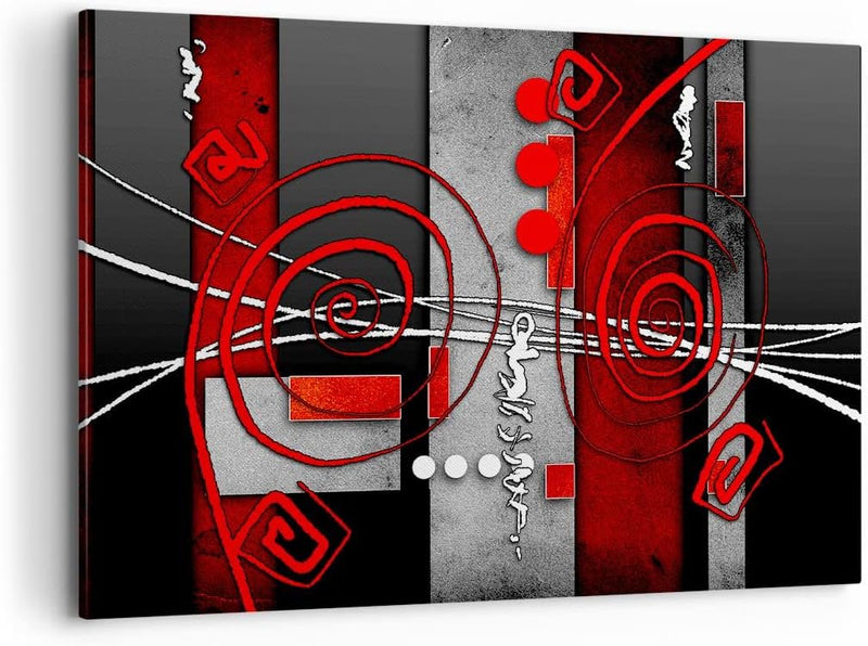 Bilder auf Leinwand 100x70cm Leinwandbild Grafik geometrische figuren kreis Gross Wanddeko Bild Schl