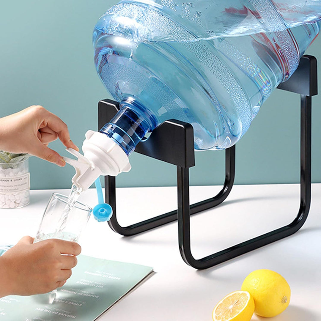 1 Stück Wasserflaschenregal, 3-5 Gallonen Wasserkrug Ständer und 1 Dispenser Ventile, Rutschfestes T