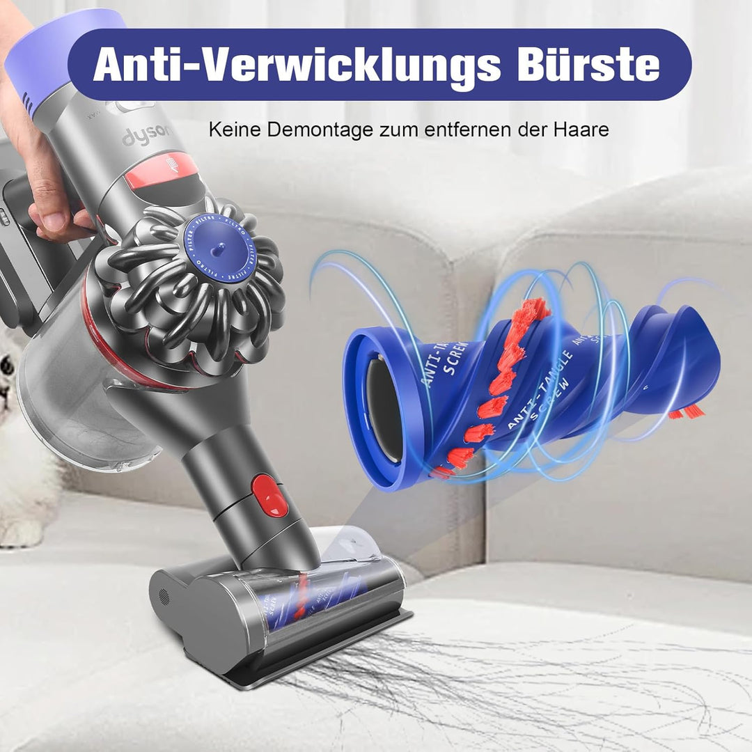Mini Elektrobürste Haardüse für Dyson V15 V11 V10 V8 V7 Bürste Zubehör Anti Verwicklungs Aufsatz Sta
