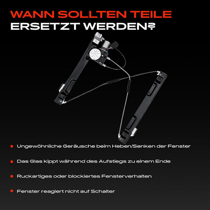 Frankberg Fensterheber Mit Motor Vorne Links Kompatibel mit XF CC9_ X250_J05_, CC9 Alle motoren 4/5-
