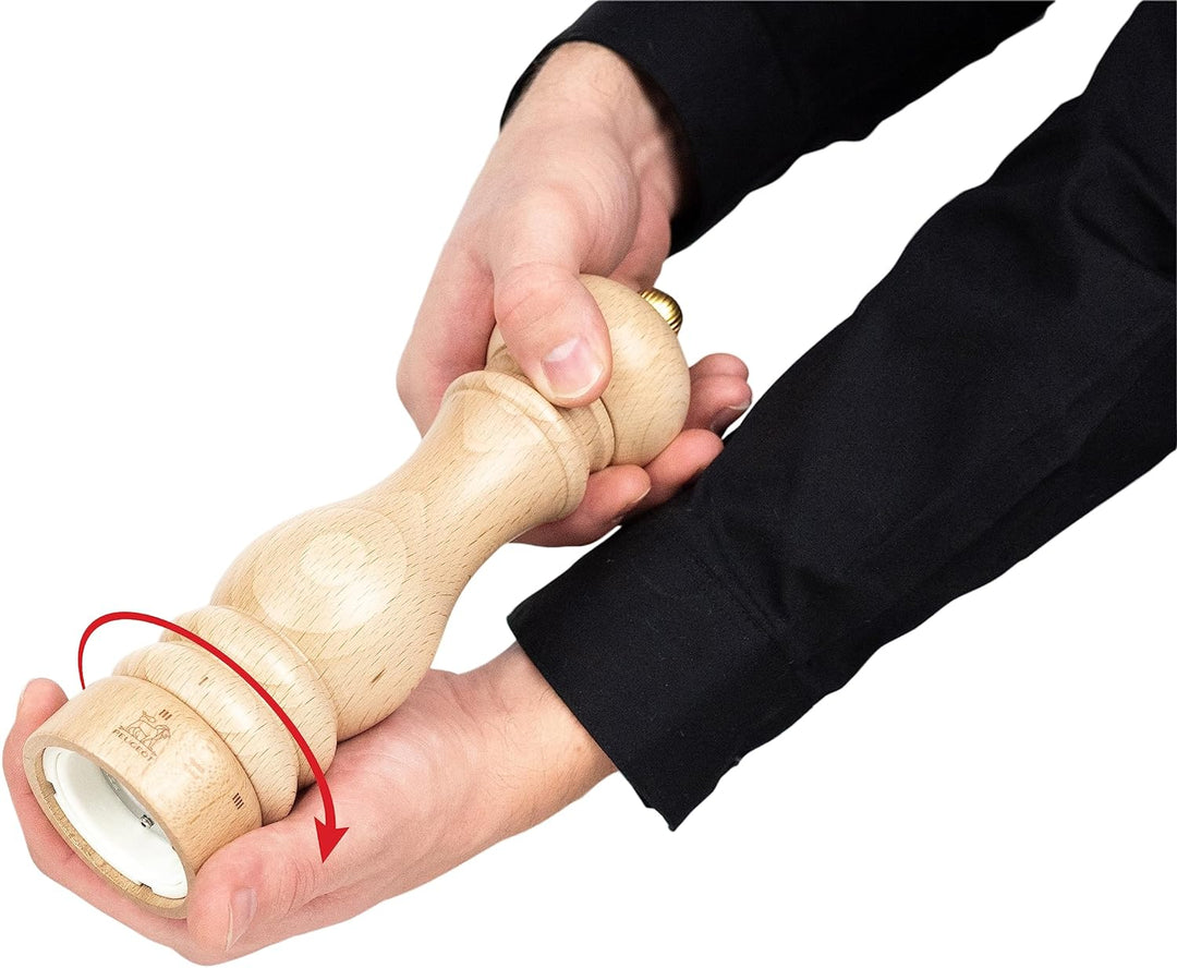 PEUGEOT - Salzmühle Paris u‘Select 22 cm + Steinsalz - 6 voreingestellte Mahlgrade - Aus PEFC-zertif