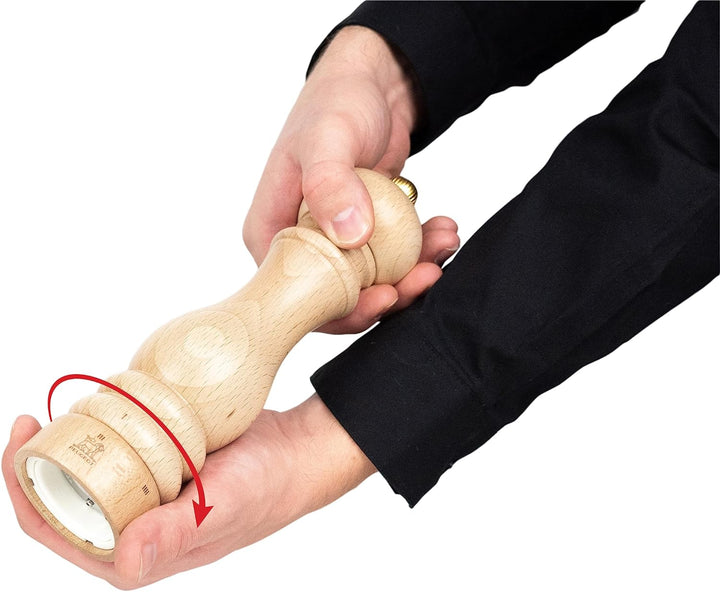 PEUGEOT - Salzmühle Paris u‘Select 22 cm + Steinsalz - 6 voreingestellte Mahlgrade - Aus PEFC-zertif