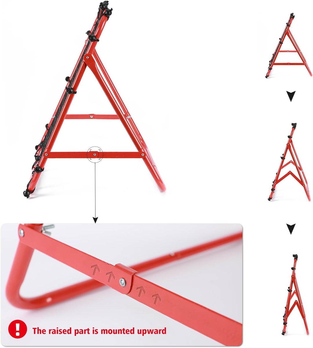 Fussball Rebound Netz Rebounder Faltbar Sports Prellwand aus Stahlrahmen Rot, 62cm x 62cm