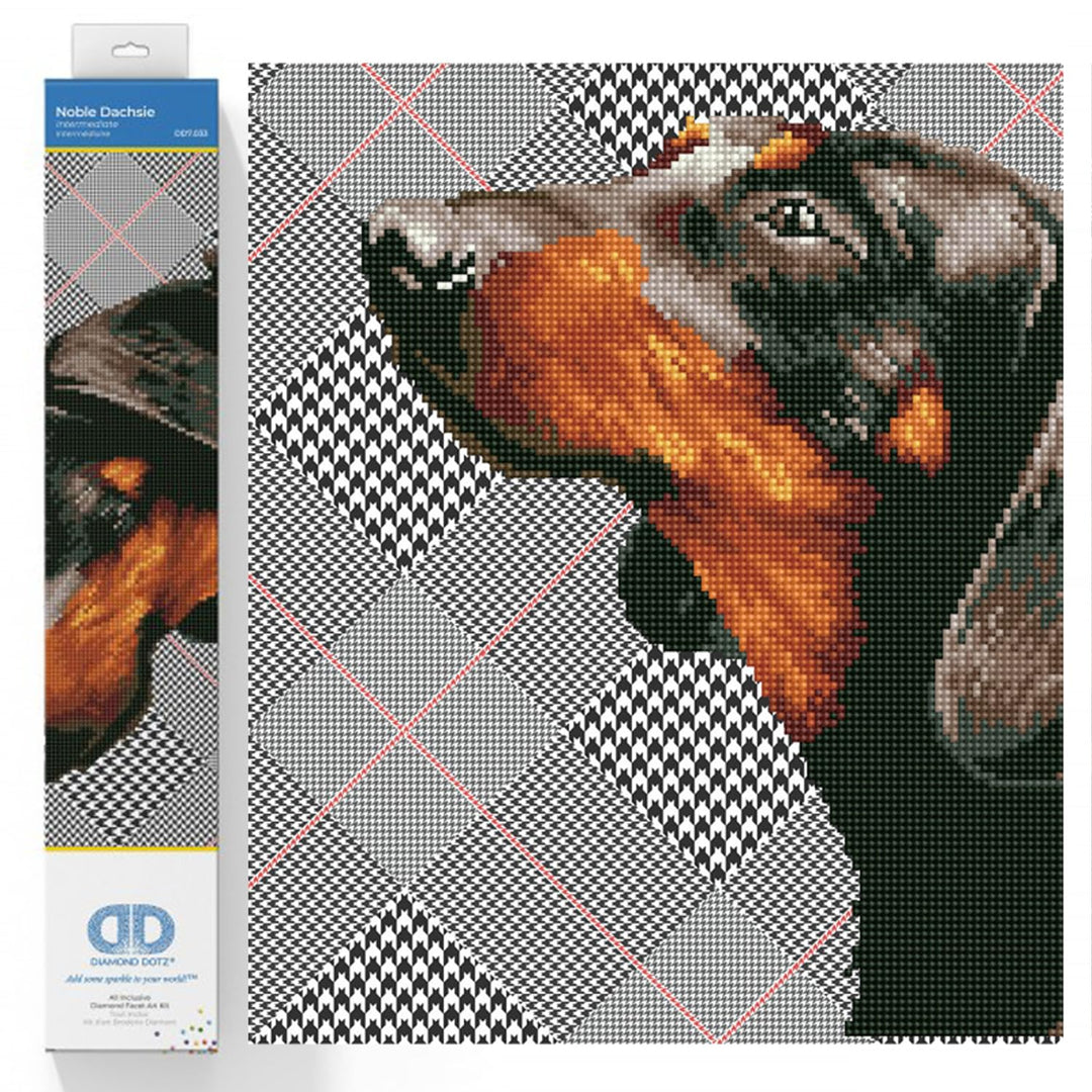 Diamond Dotz DD7-033 Dackel, ca. 47 x 37 cm gross, Diamond Painting, Malen mit Diamanten, funkelndes