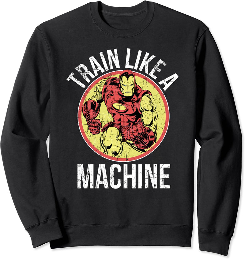 Marvel Iron Man Train Like A Machine Vintage Sweatshirt