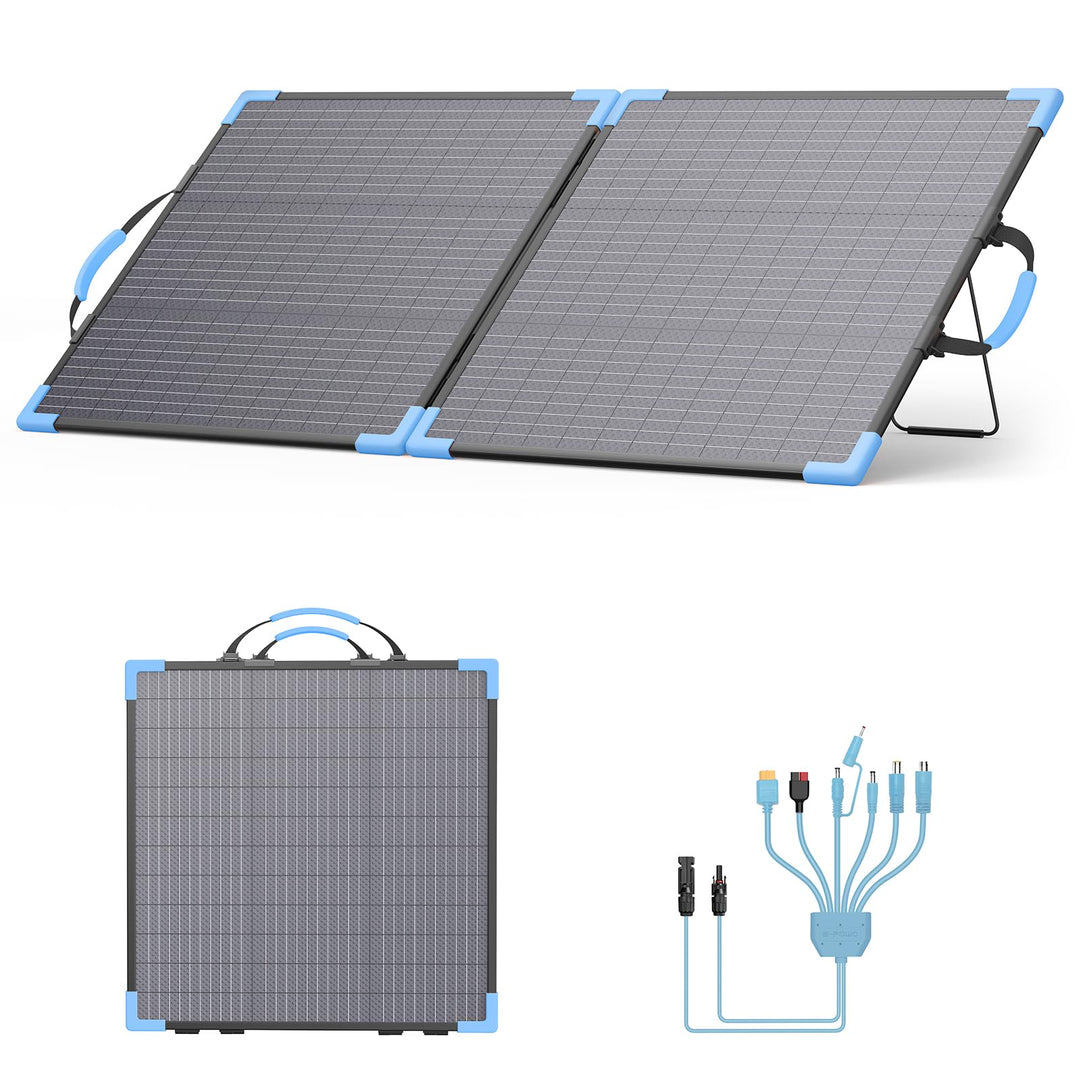 110W Bifacial Solarpanel Faltbar, 23,5% Wirkungsgrad, IP68 Wasserdicht, 20V Monokristallines Tragbar