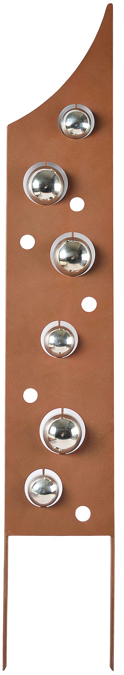 Kobolo Gartenstecker Dekostecker Rusty Bubbles in Rostoptik mit Edelstahlkugeln