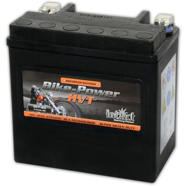 intAct - HVT-03 MOTORRADBATTERIE - Motorrad Batterie perfekt für Harley Davidson & andere hubraumsta