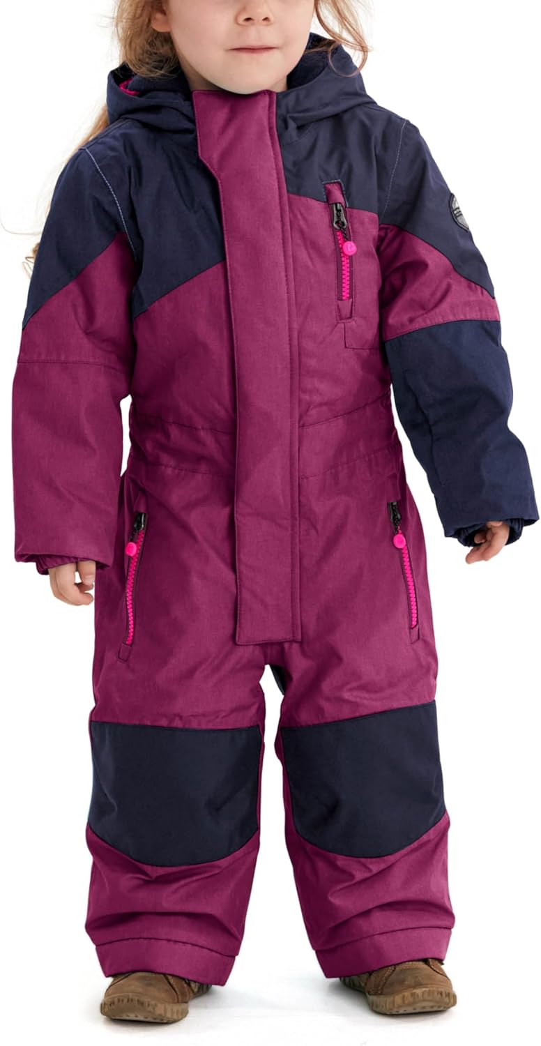 Killtec Unisex Kinder Kesley Mini Skioverall/Schneeanzug Mit Kapuze 86-92 pflaume, 86-92 pflaume