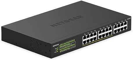 NETGEAR GS324P 24 Port Gigabit Ethernet LAN PoE Switch (mit 16x PoE+ 190W, Plug-and-Play Netzwerk Sw