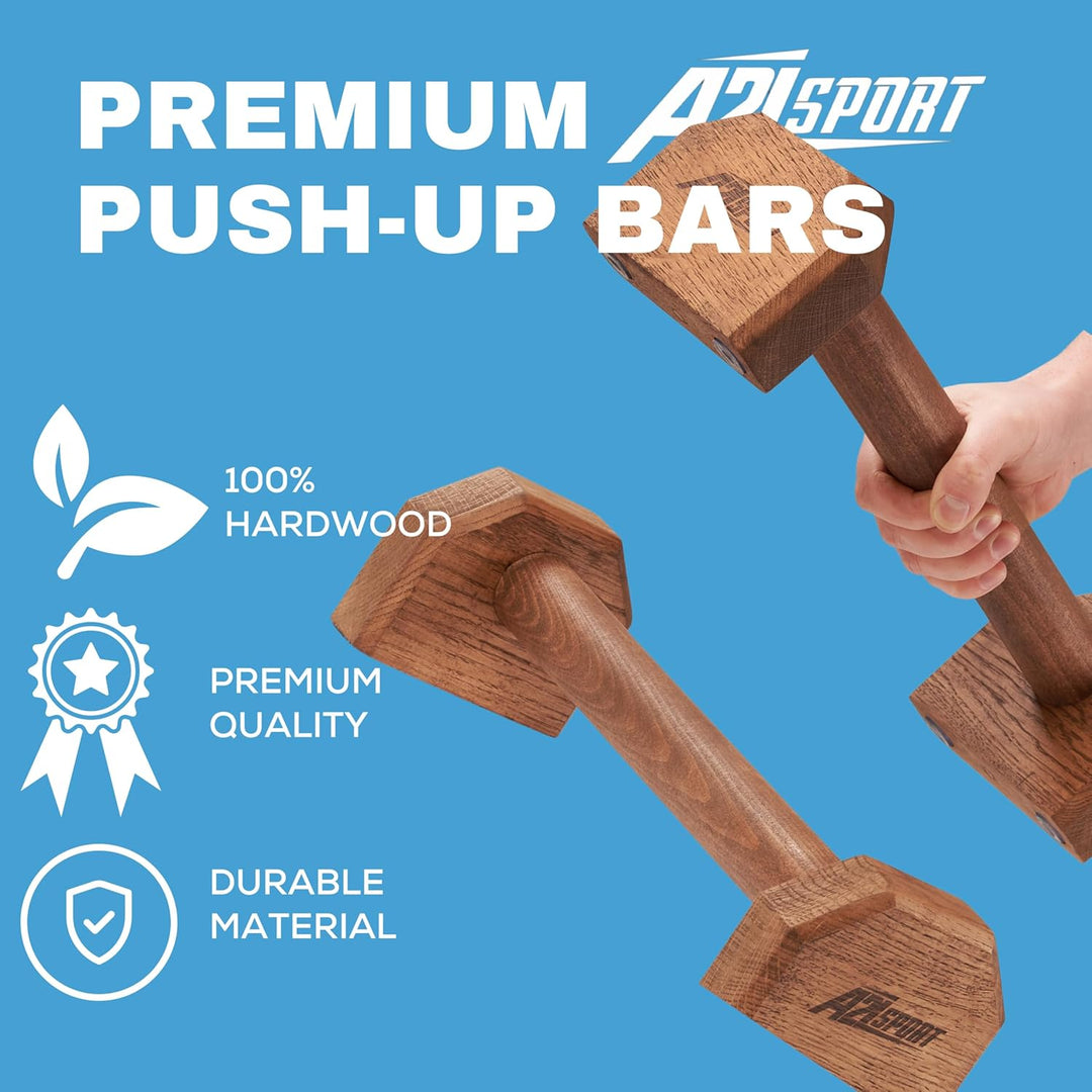 Liegestützgriffe Holz Handstand Griffe - Rutschfeste Parallettes Calisthenics Griffe Liegestütze - P