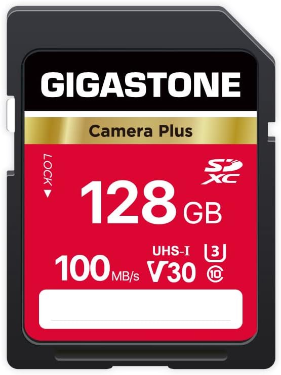 Gigastone Kamera Plus 128GB SDXC Speicherkarte bis zu 100 MB/s für Digitalkameras Canon Sony Nikon O