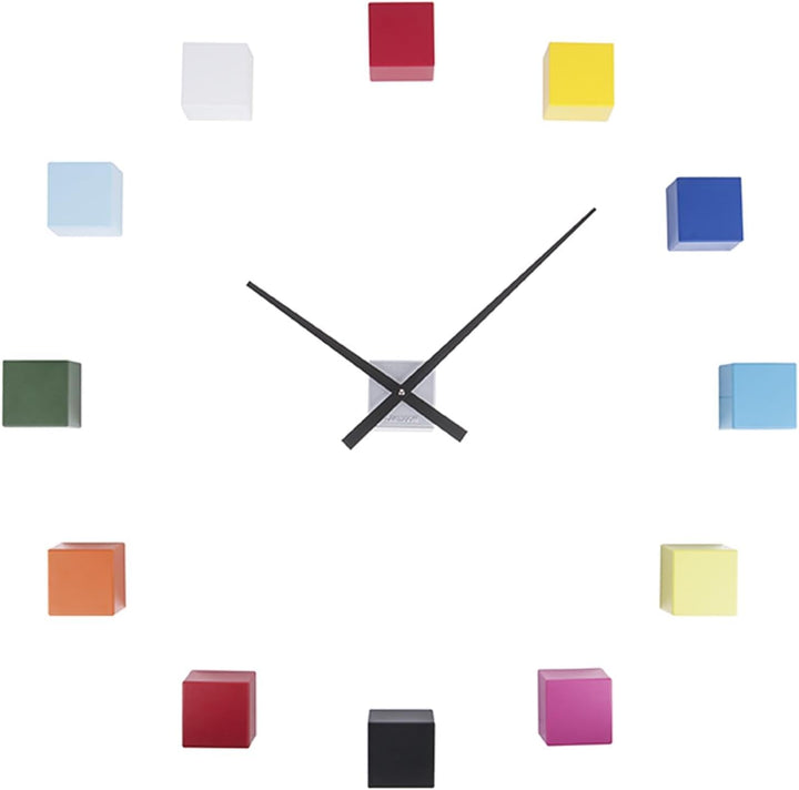 Karlsson KA5698MC DIY Cubic Uhr, Wanduhr, Kunststoff, Mehrfarbig, One Size One Size Mehrfarbig, One