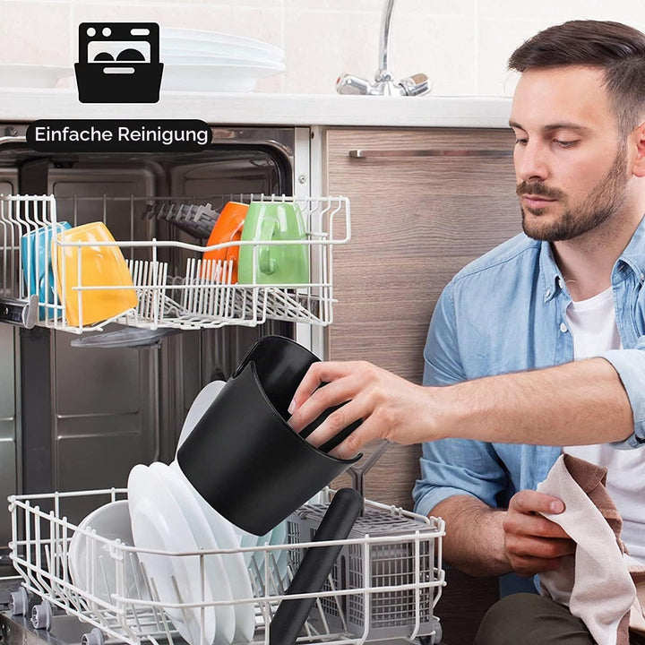 Ideal Swan Abklopfbehälter für Siebträger Knock Box Barista Zubehör Kaffeesatz Abschlagbehälter Espr