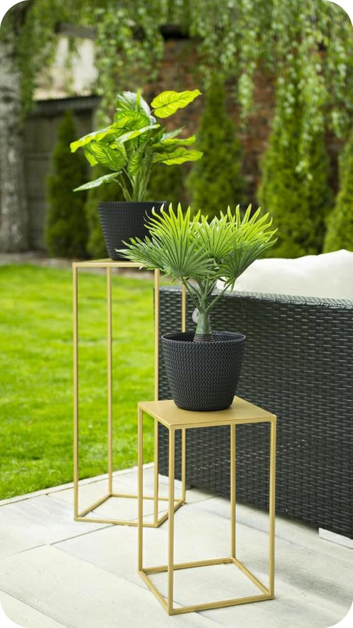 Loft Modern Metall Pflanzenständer Blumenständer 70 cm golden