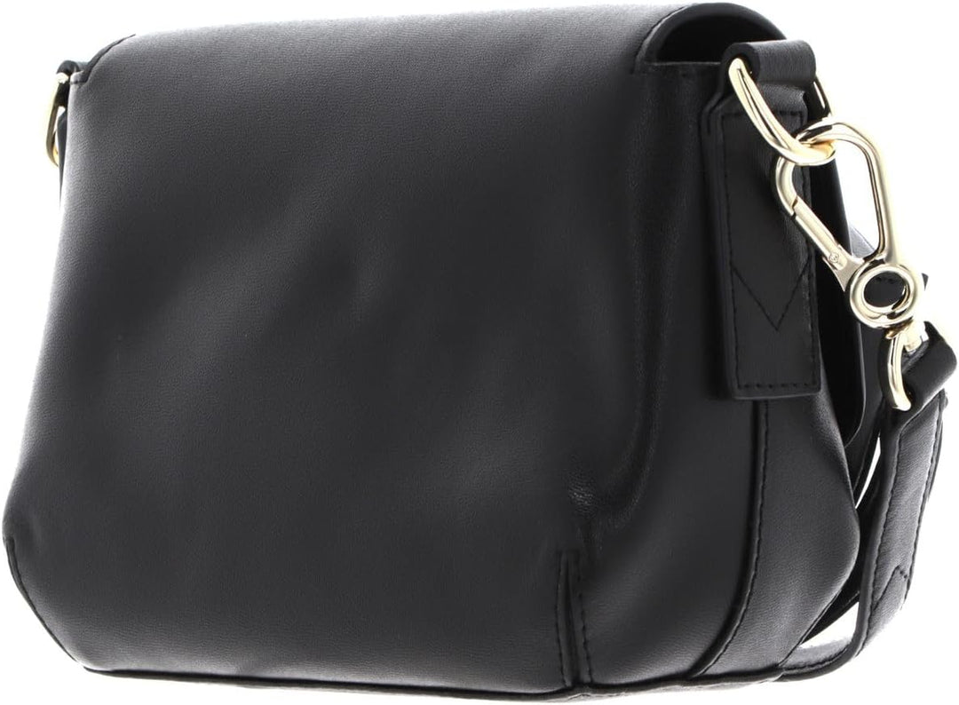 Mandarina Duck Damen Luna Schultertasche, 20x14,5x10 (L x H x W) Schwarz, Schwarz