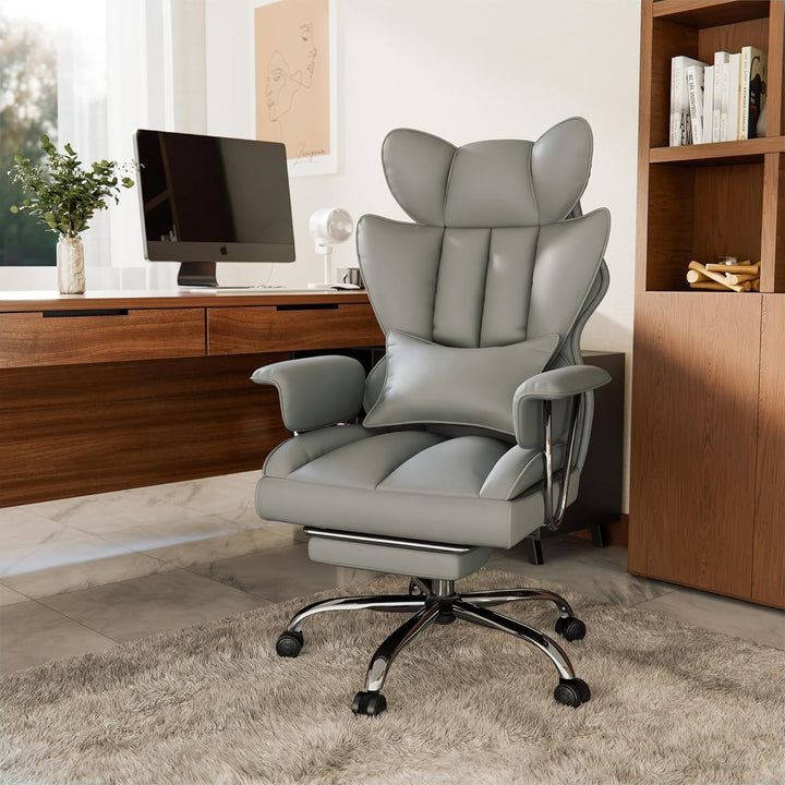 2026 Upgrade Bürostuhl Chefsessel bis 210kg, Ergonomischer Schreibtischstuhl, Lendenwirbelstütze und