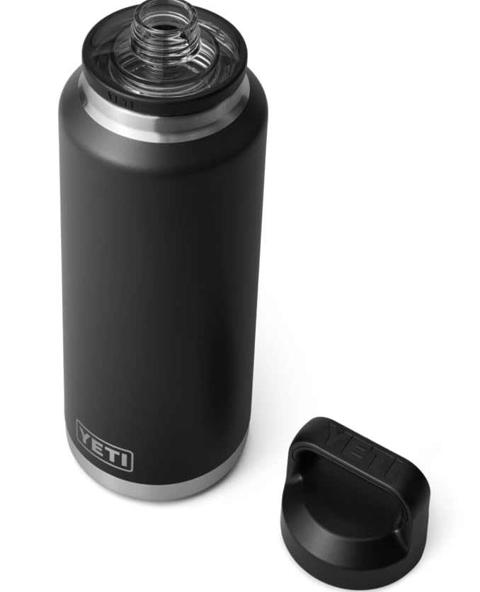 YETI Rambler Flasche Mit Chug-Verschluss, Black, 46 oz (1,3 L), Black
