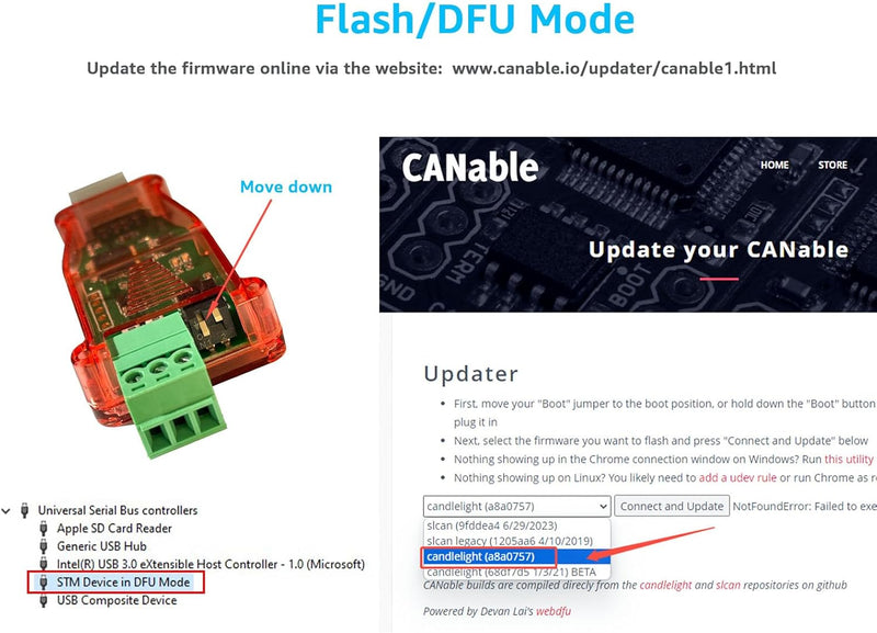 DSD TECH USB zu CAN Bus Adapter basierend auf Open Hardware Canable
