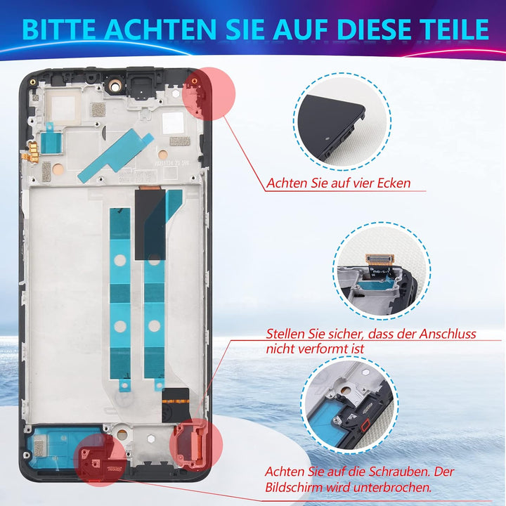 RongZy für Xiaomi Redmi Note 11 Pro LCD Bildschirmersatz für Redmi Note 11 Pro 5G Touchscreen Digita
