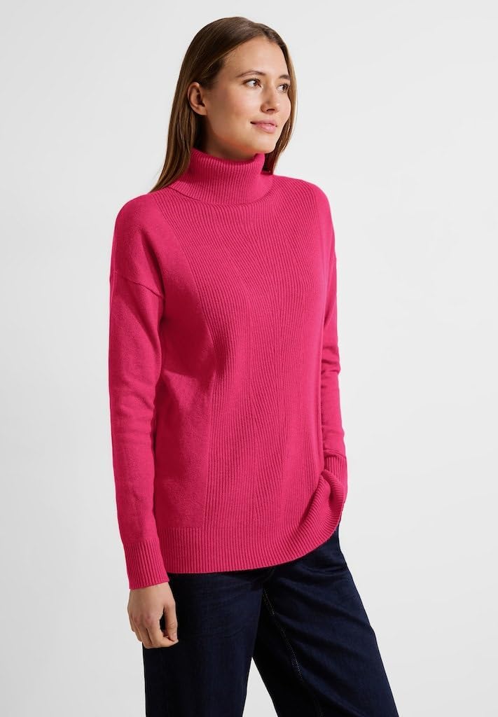 Cecil Damen Softer Rollkragenpullover XL Rosa, XL Rosa