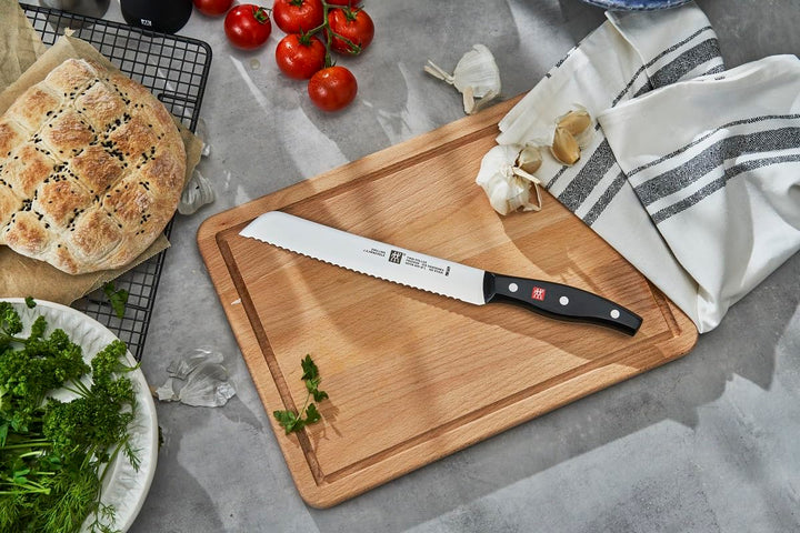 Zwilling 1001371 Brotmesser, Klingenlänge: 20 cm, Klingenblatt mit Wellenschliff, Rostfreier Spezial