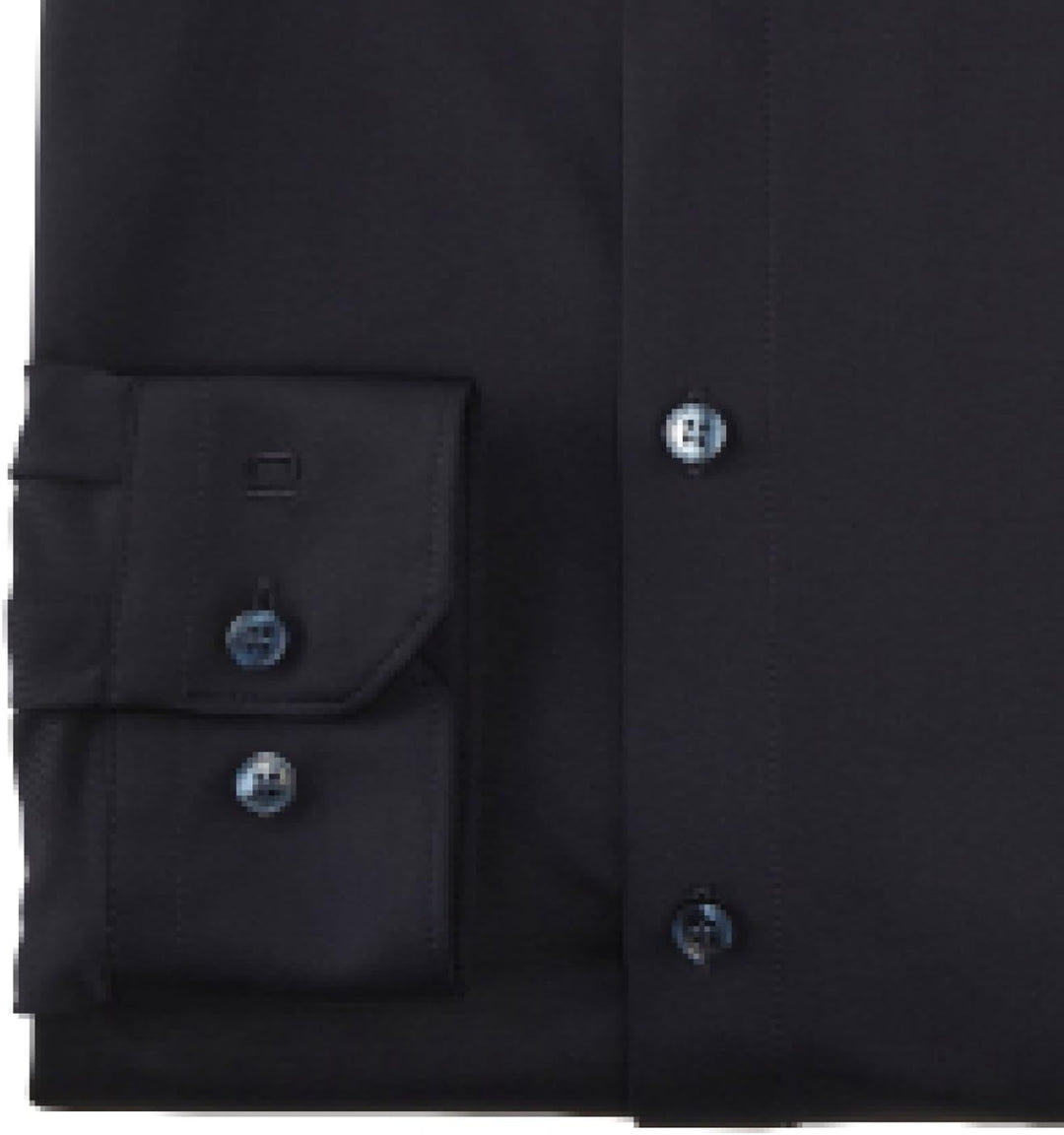 OLYMP Herren Businesshemd Langarm No.Six.24.Seven,Einfarbig,super Slim,Urban Kent 38 Nachtblau, 38 N