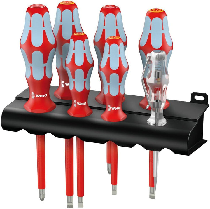 Wera 3160 i/7 Schraubendrehersatz, Edelstahl + Rack, 7-teilig, 05022728001