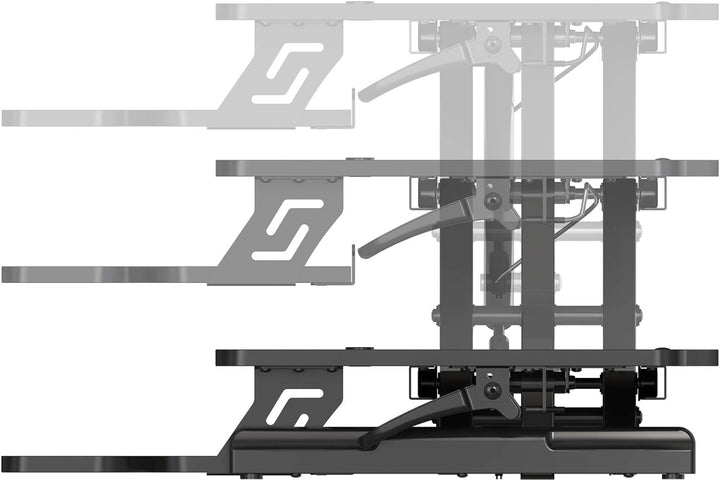HFTEK Sitz-Steh-Desktop-Schreibtisch Arbeitsplatz Sit & Stand Laptop Mount Workstation (FY63GSD), FY
