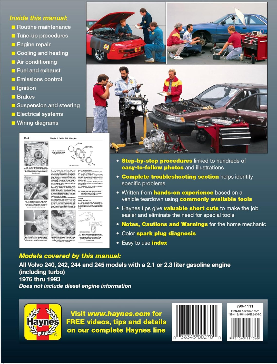 Volvo: 240 Series - 1976 thru 1993 - All gasoline engine models (Haynes Manuals)