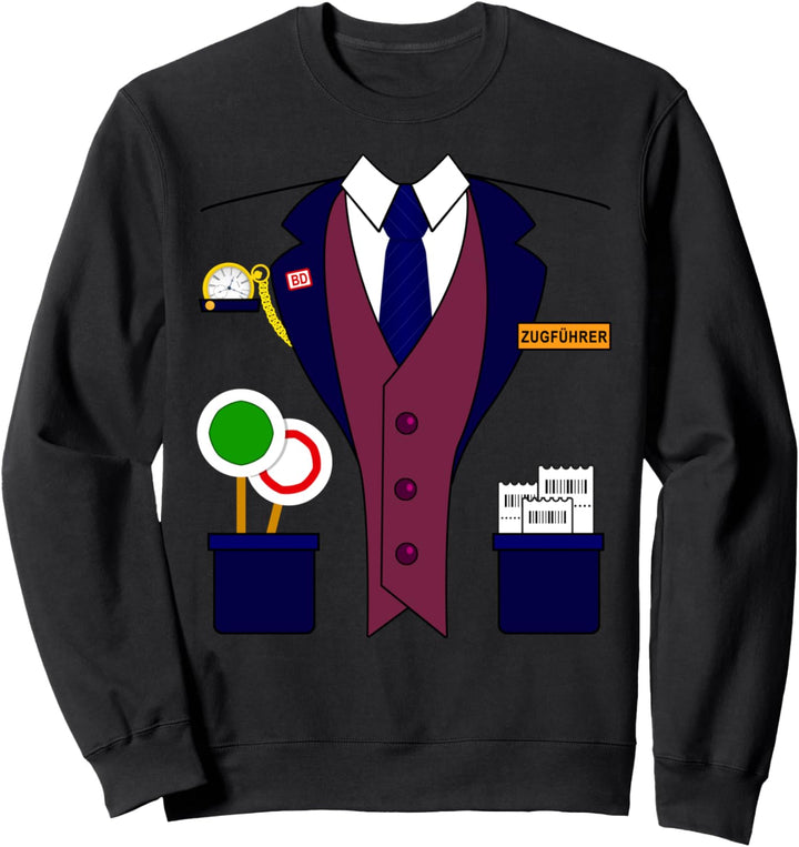 Zugführer Schaffner Lokomotivführer Karneval Kostüm Jungen Sweatshirt