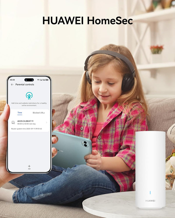 HUAWEI WiFi Mesh 3+ Router, Dual-Band Wi-Fi 6 AX3000, WLAN-Abdeckung im ganzen Haus, über 250 Geräte