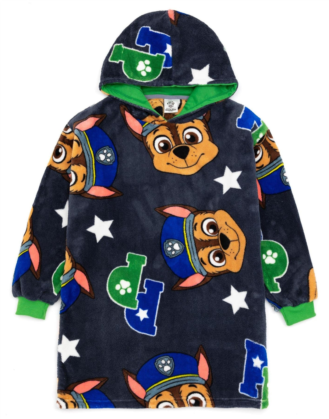 Paw Patrol Boys Oversized Blanket Hoodie | Kinder Mädchen jagen Polizei Rettung Tier Cartoon Grau Vu