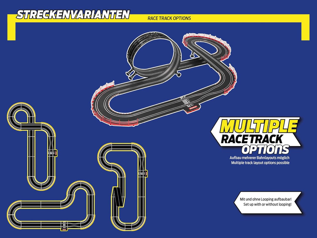 Carrera GO!!! VR46 Ultimate Racing Rennbahn-Set I Rennbahn mit lizensierten Slotcars | bis zu 2 Spie