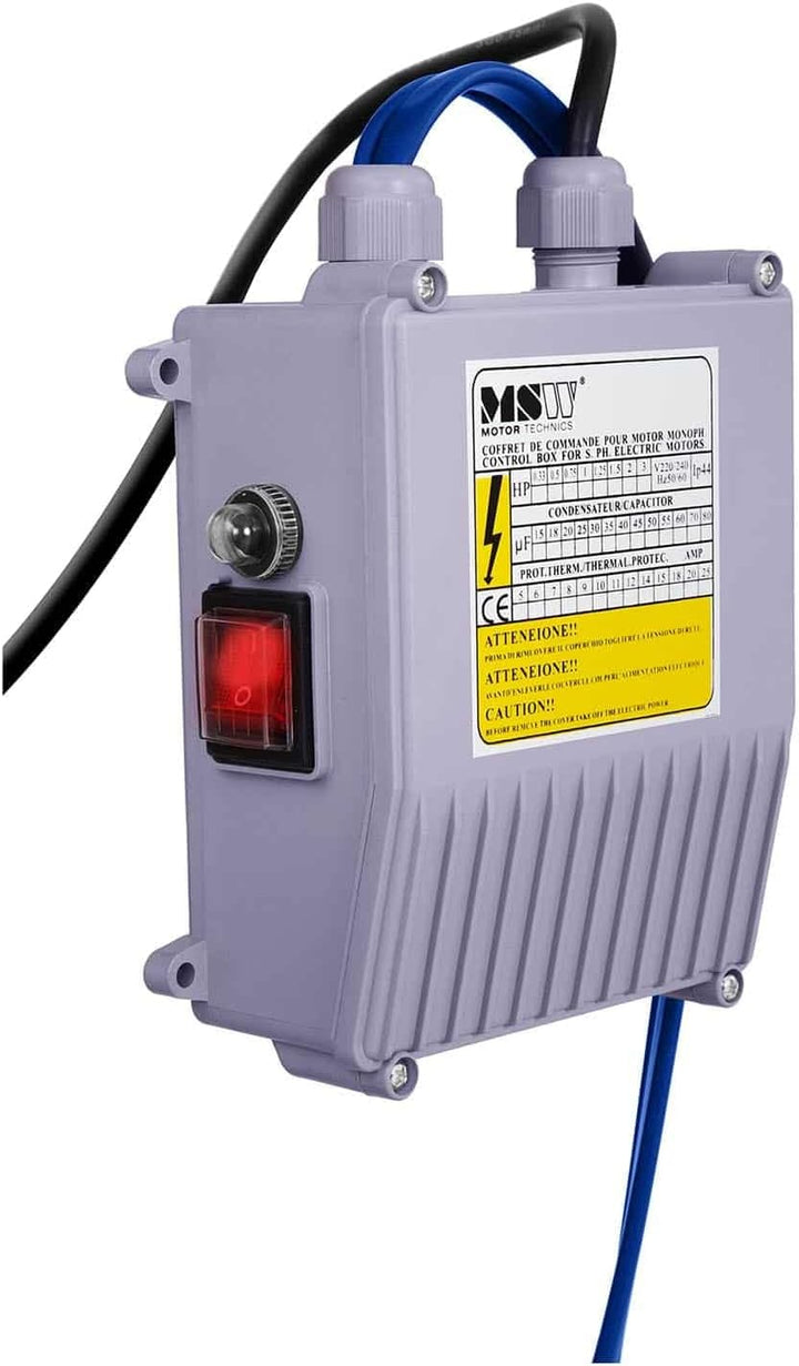 MSW Brunnenpumpe 230 V 10800 L/h 2200 W Edelstahl Fördertiefe: 91 m mit Rückschlagventil, 20 m Kabel